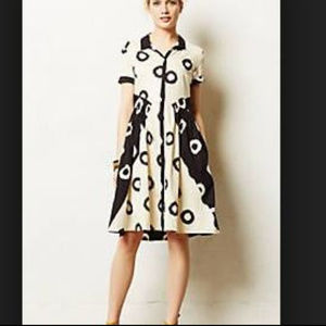 Anthropologie Black and White Polka Dot Dress😏